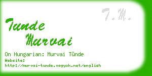 tunde murvai business card